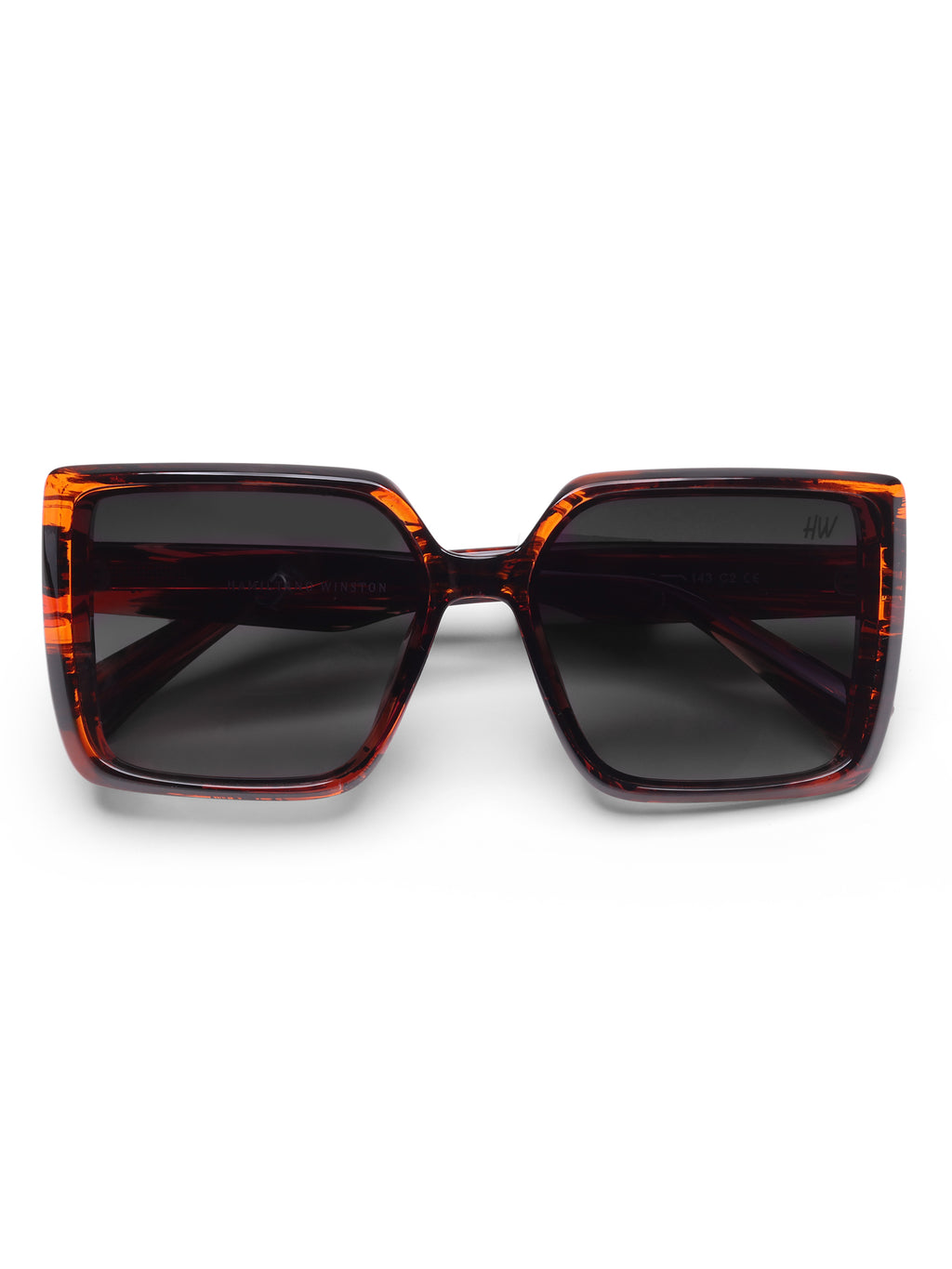 Noelle Black Leopard Oversized Square UV Protected Womens Sunglasses