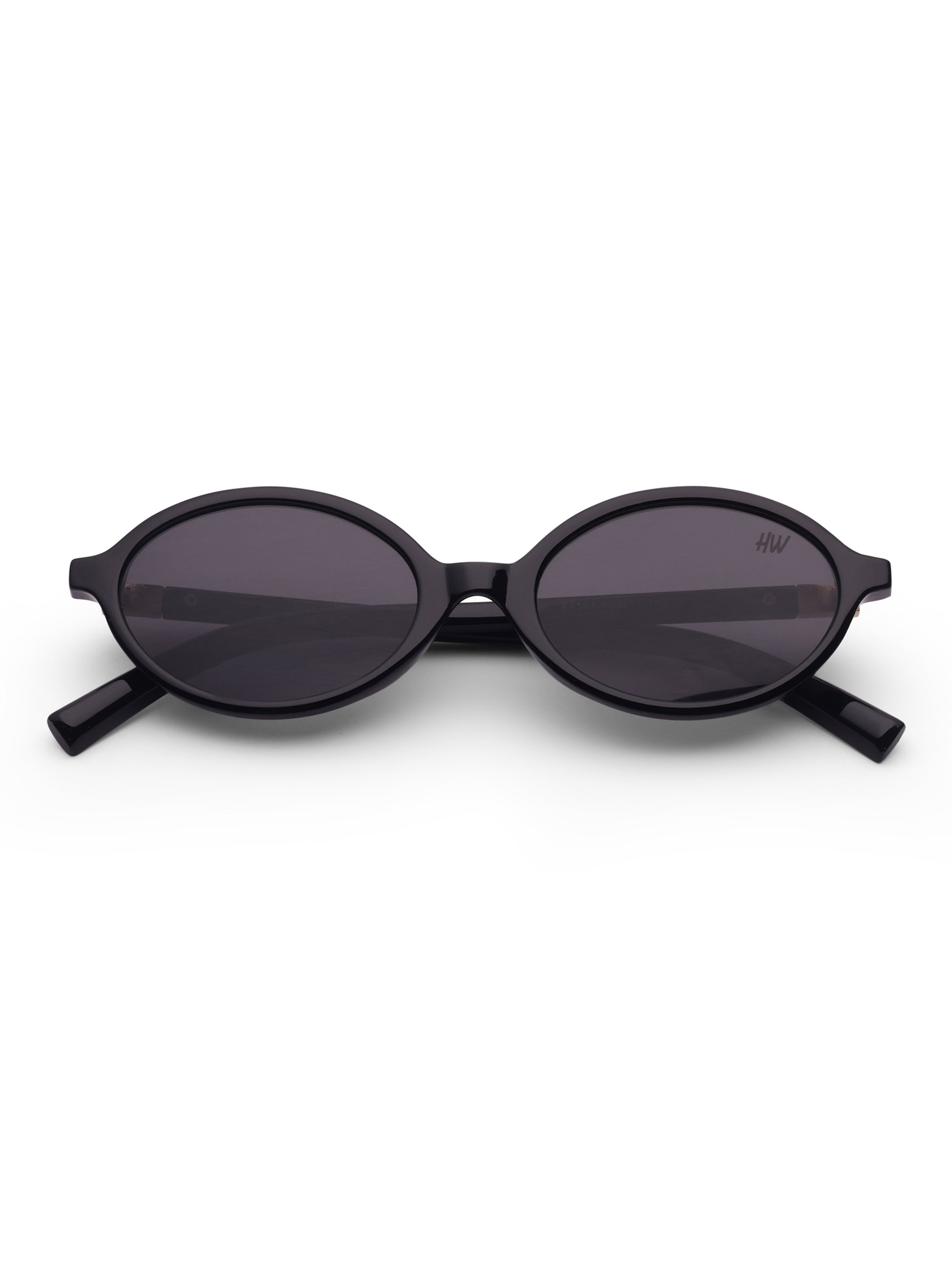Women's Oval Black Sunglasses