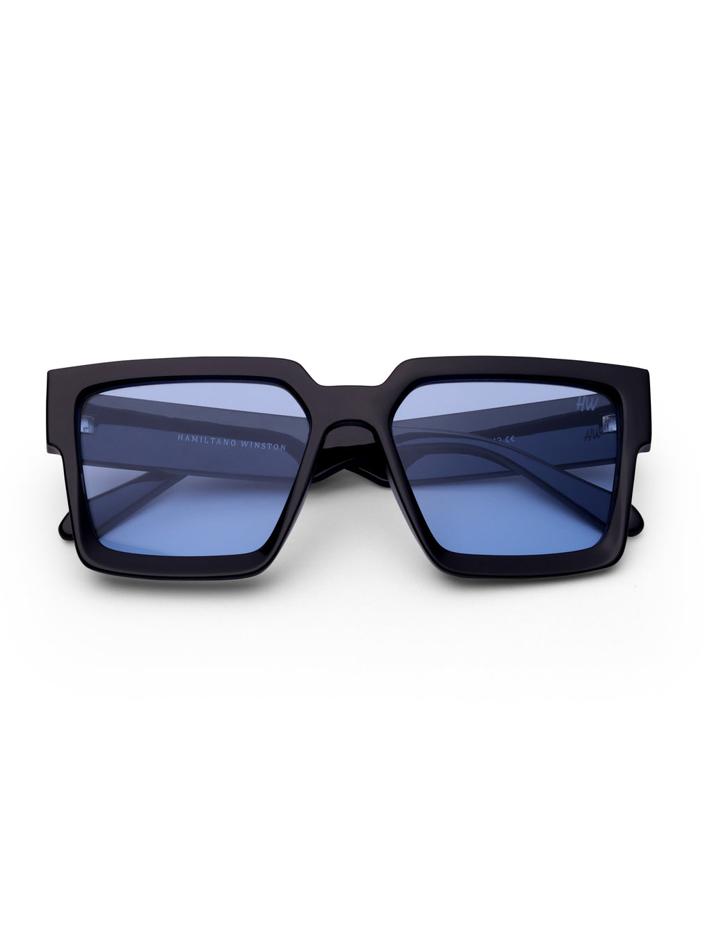 Men's UV Protected Black Blue Wayfarer Rectangular Sunglasses