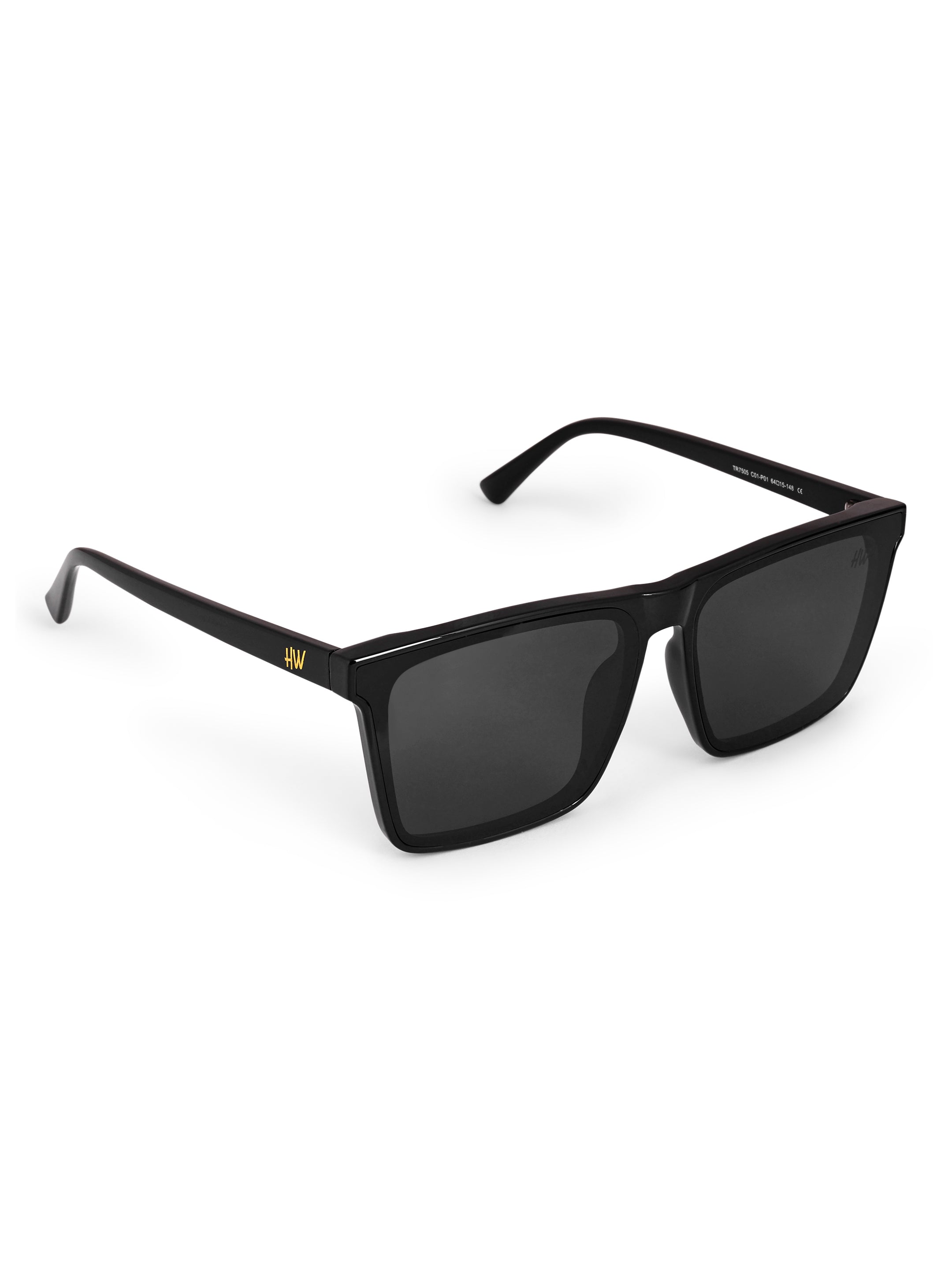 Men's Classic Black Wayfarer UV Protected Sunglasses