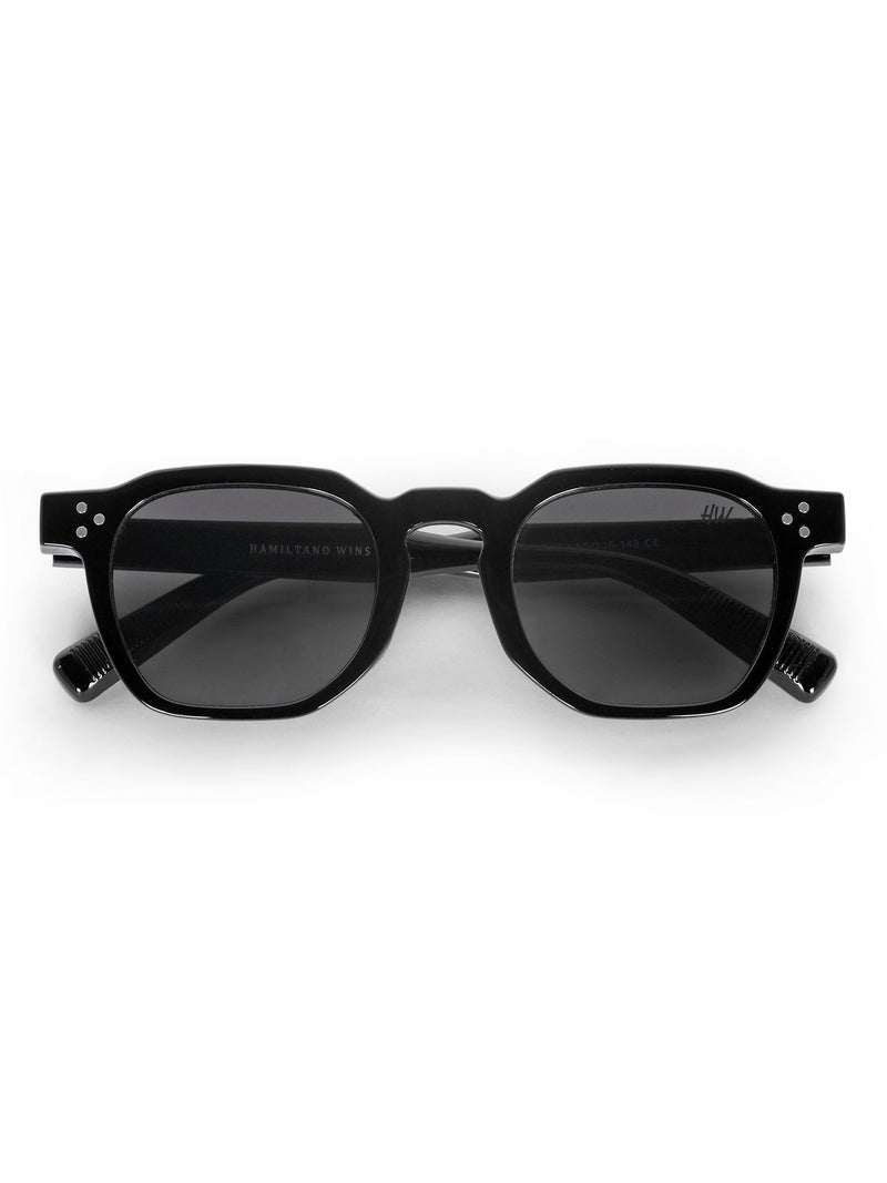 Men's Hexagon Black UV Protected Sunglasses