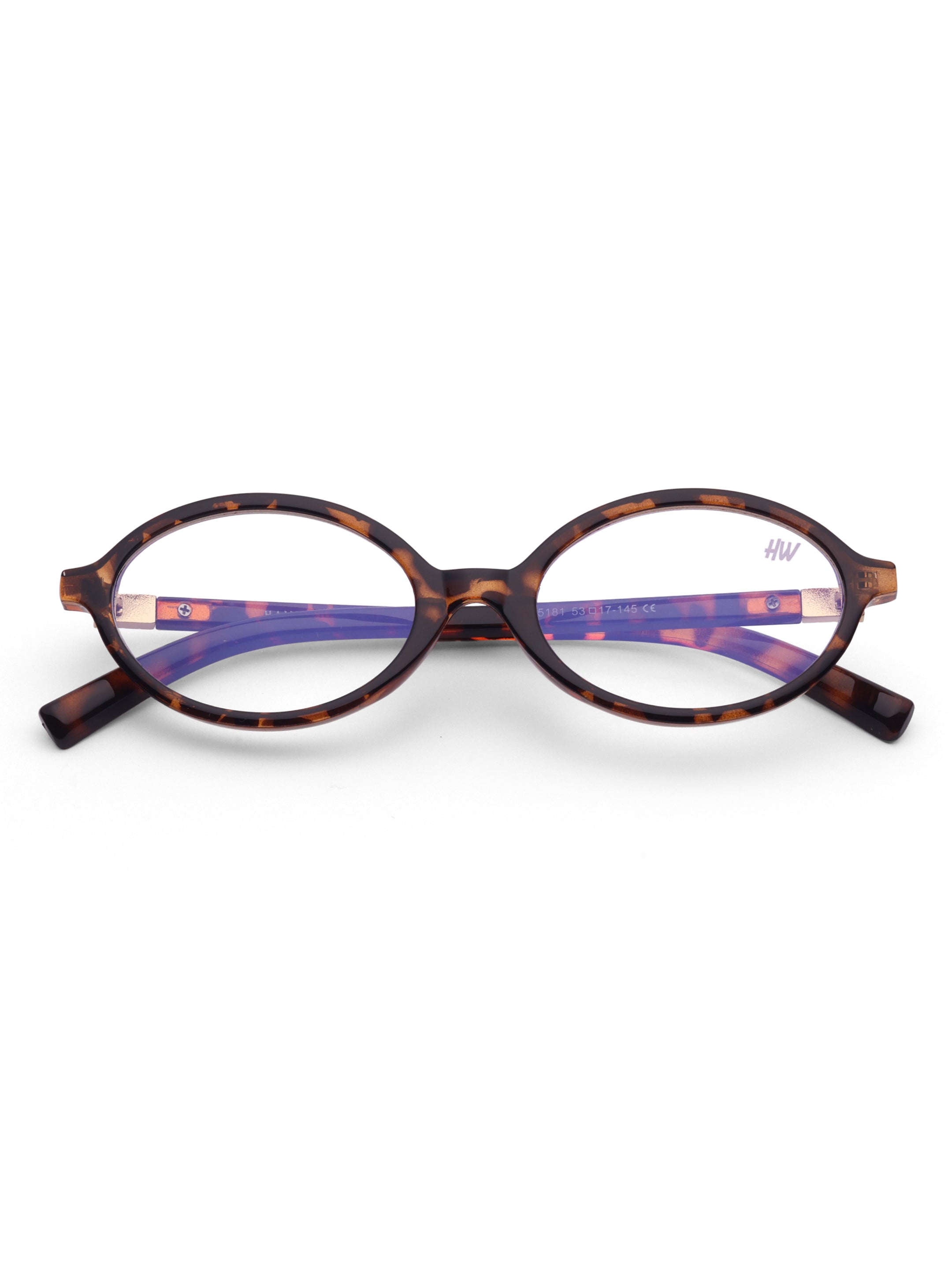 Women's Oval Leopard Transparent Optical Frame