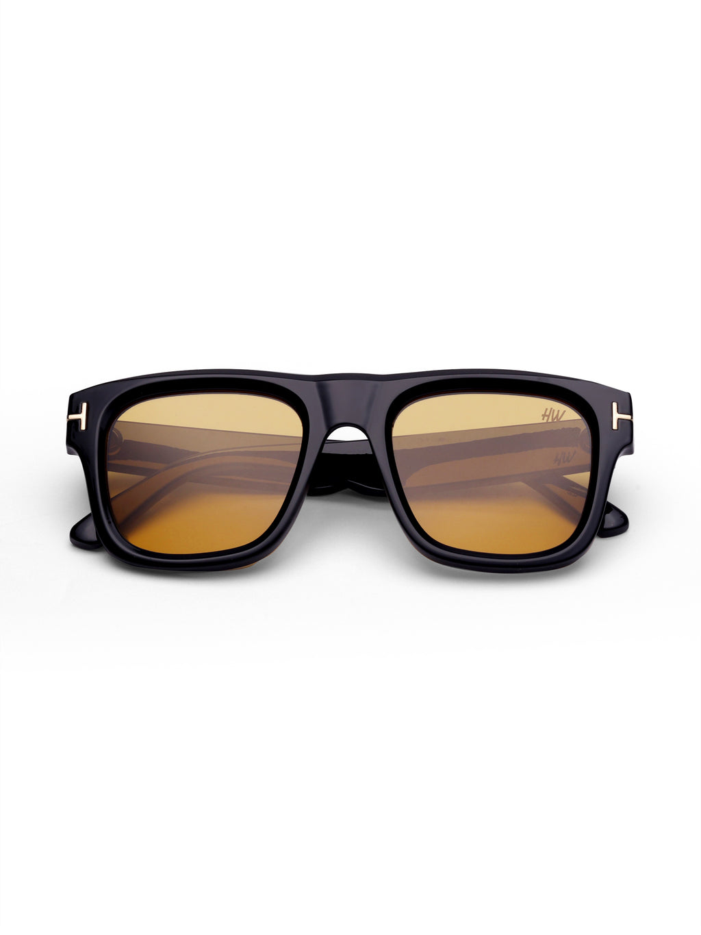 Men's UV Protected Yellow Wayfarer  Rectangular Sunglasses