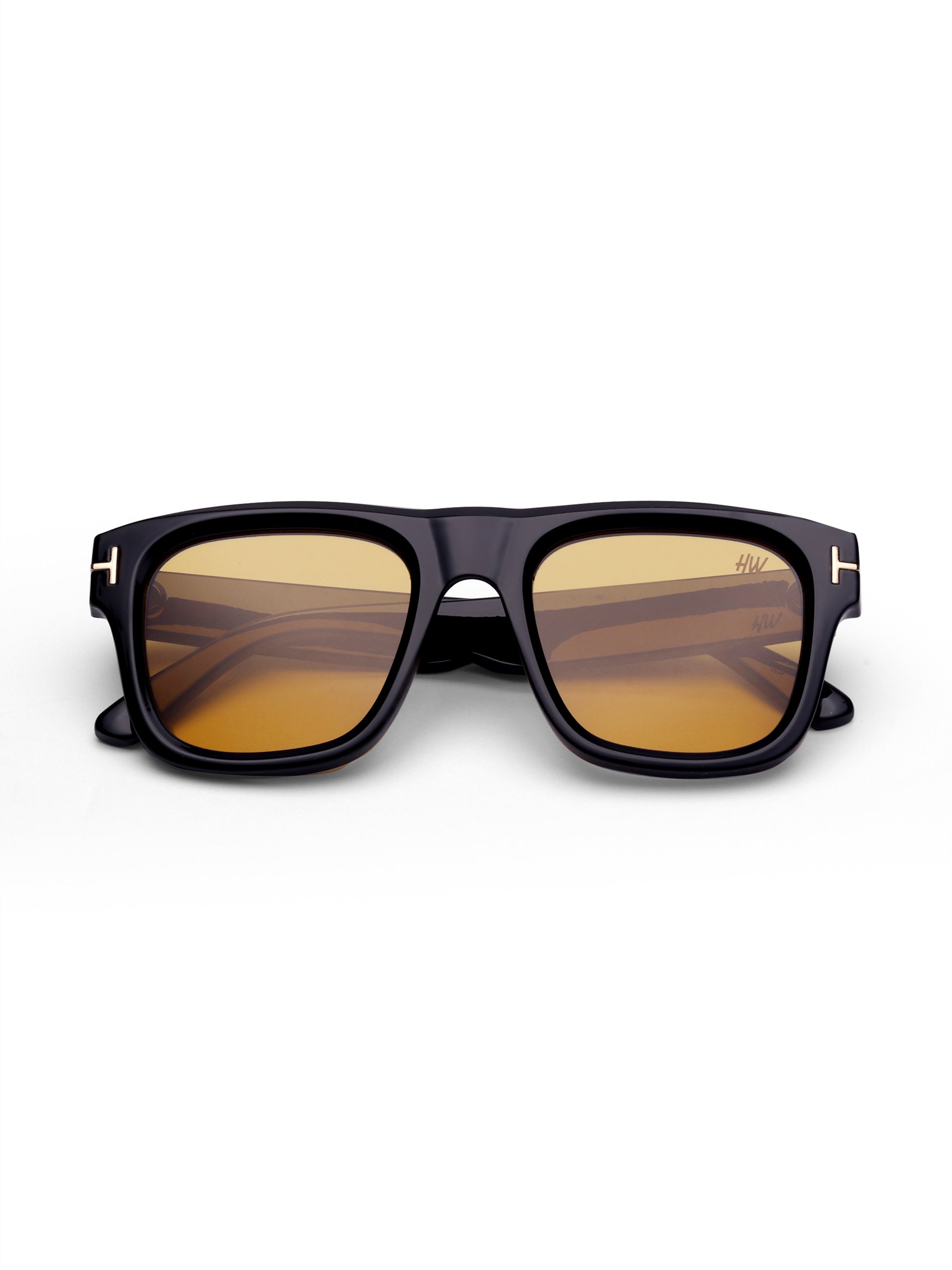 Men's UV Protected Yellow Wayfarer  Rectangular Sunglasses