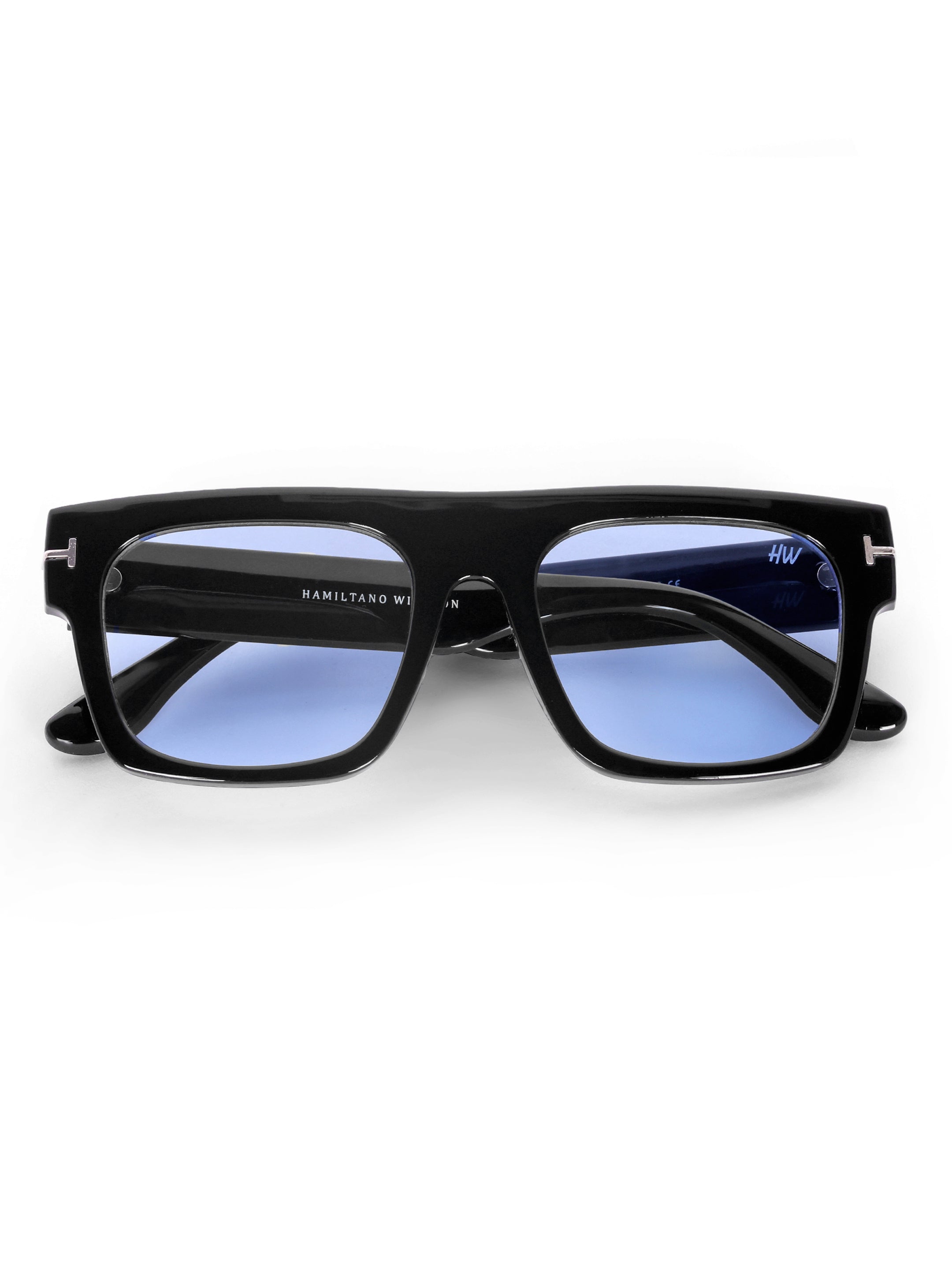 Men's UV Protected Blue Wayfarer Rectangular Sunglasses