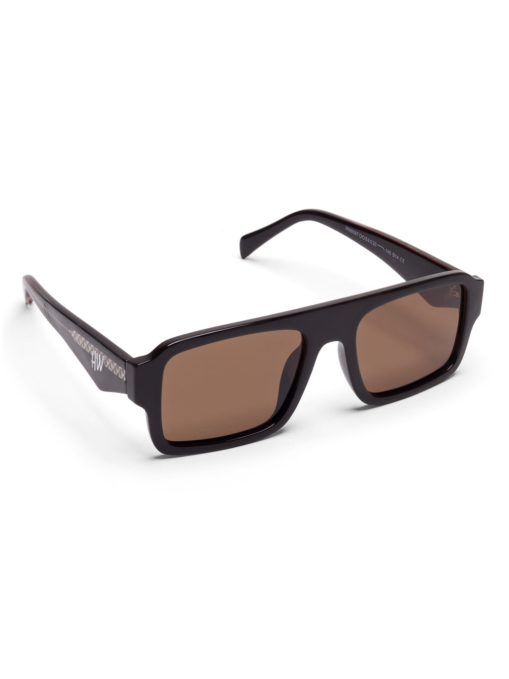 Onyx Brown Wayfarer Mens Sunglasses