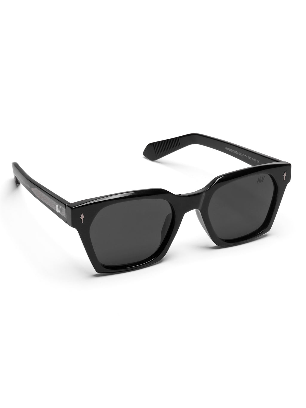 Montaro Black Wayfarer Mens Sunglasses