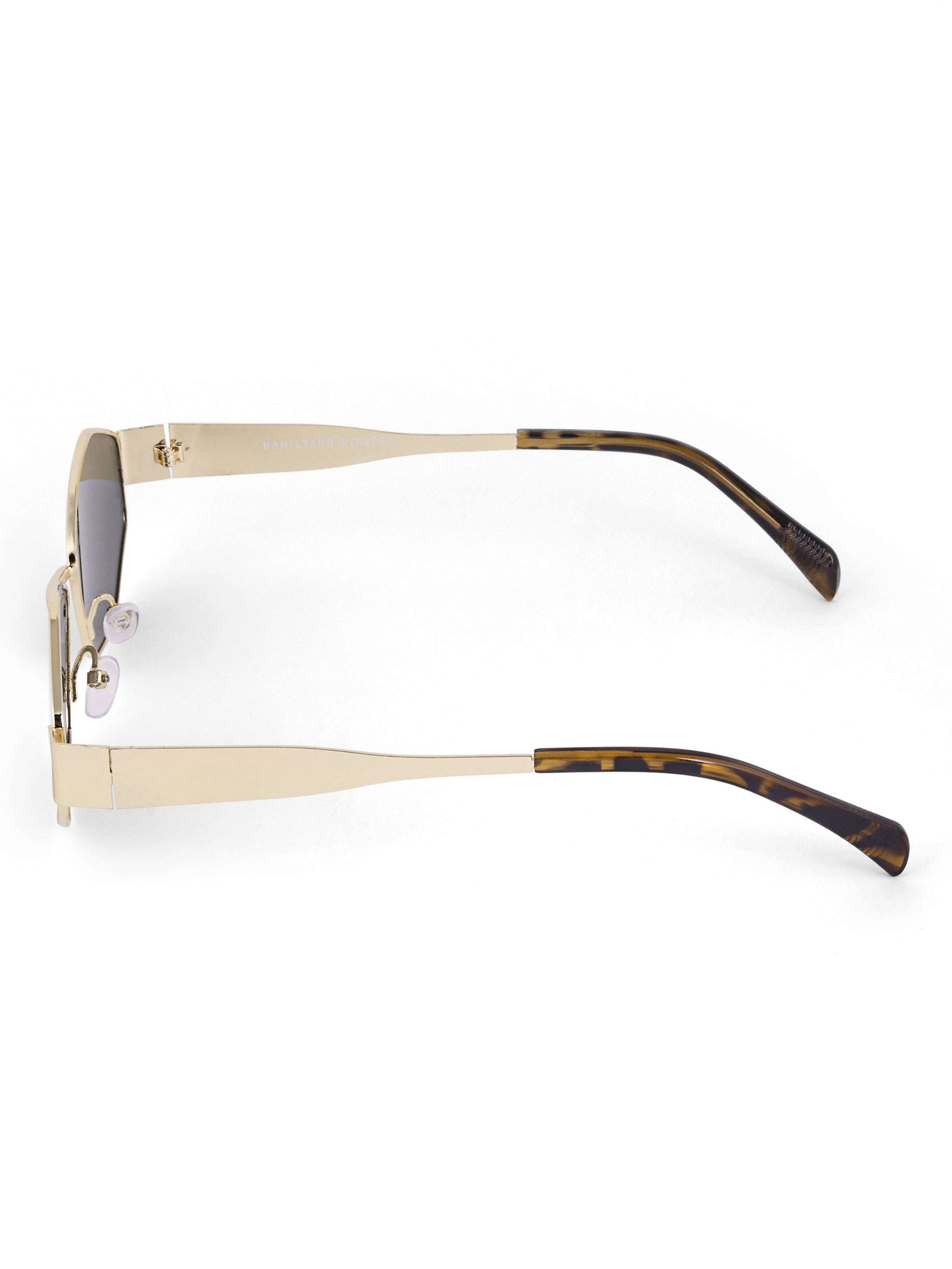Women Hexagon Green UV Protected Sunglasses
