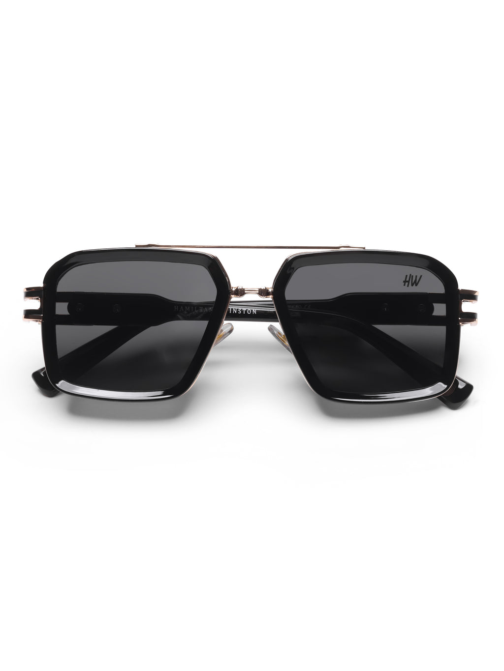 Alvero Black Wayfarer Mens Sunglasses