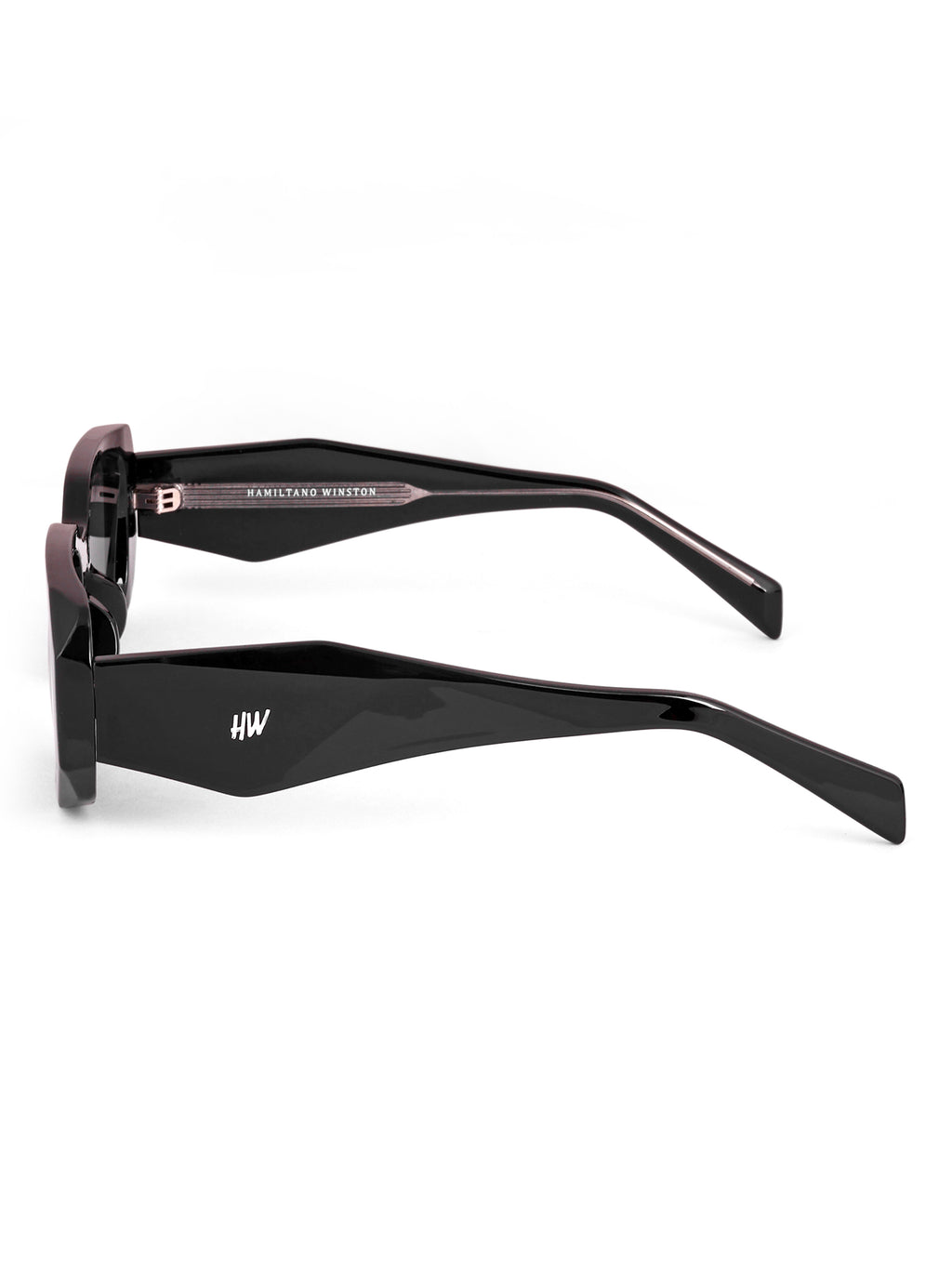 Women's Black Rectangular UV Protected Sunglasses