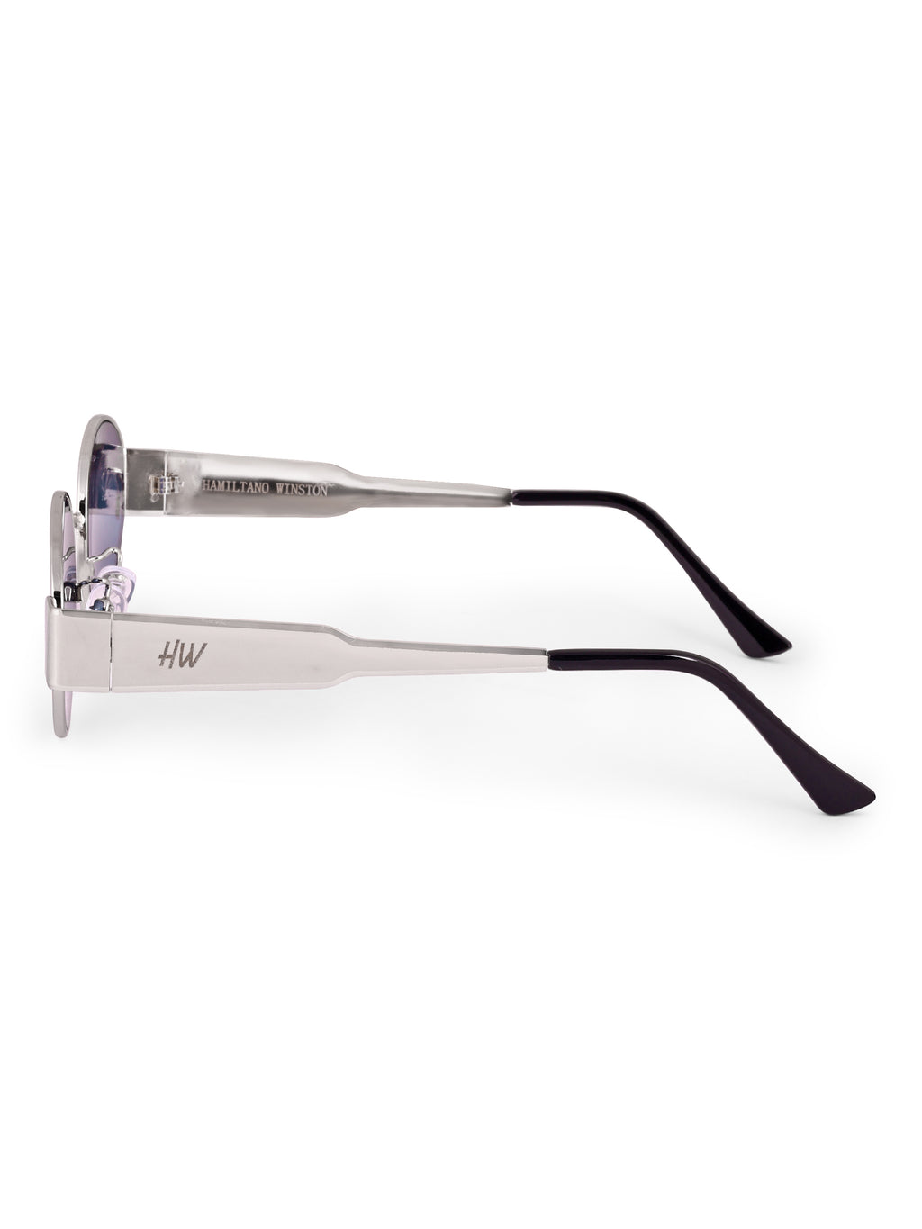 Women's Silver Blue Oval UV Protected Sunglasses