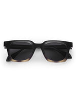 Women's Black Rectangular Sunglasses