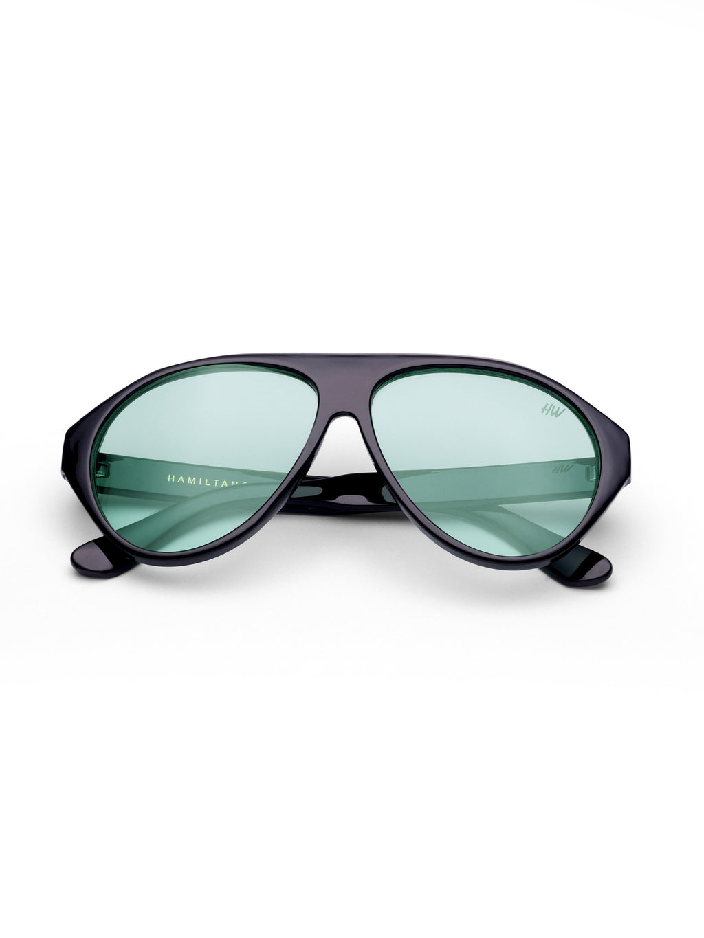 Men's UV Protected Gold Green Aviator Sunglasses