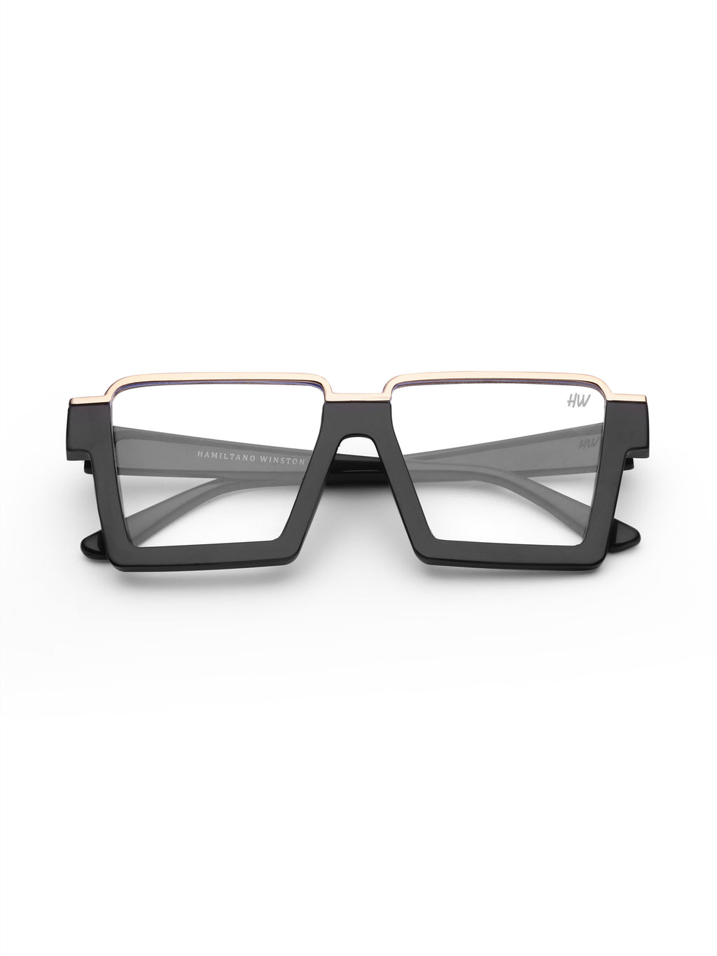 Women's Gold Black Acetate Frame Sunglasses