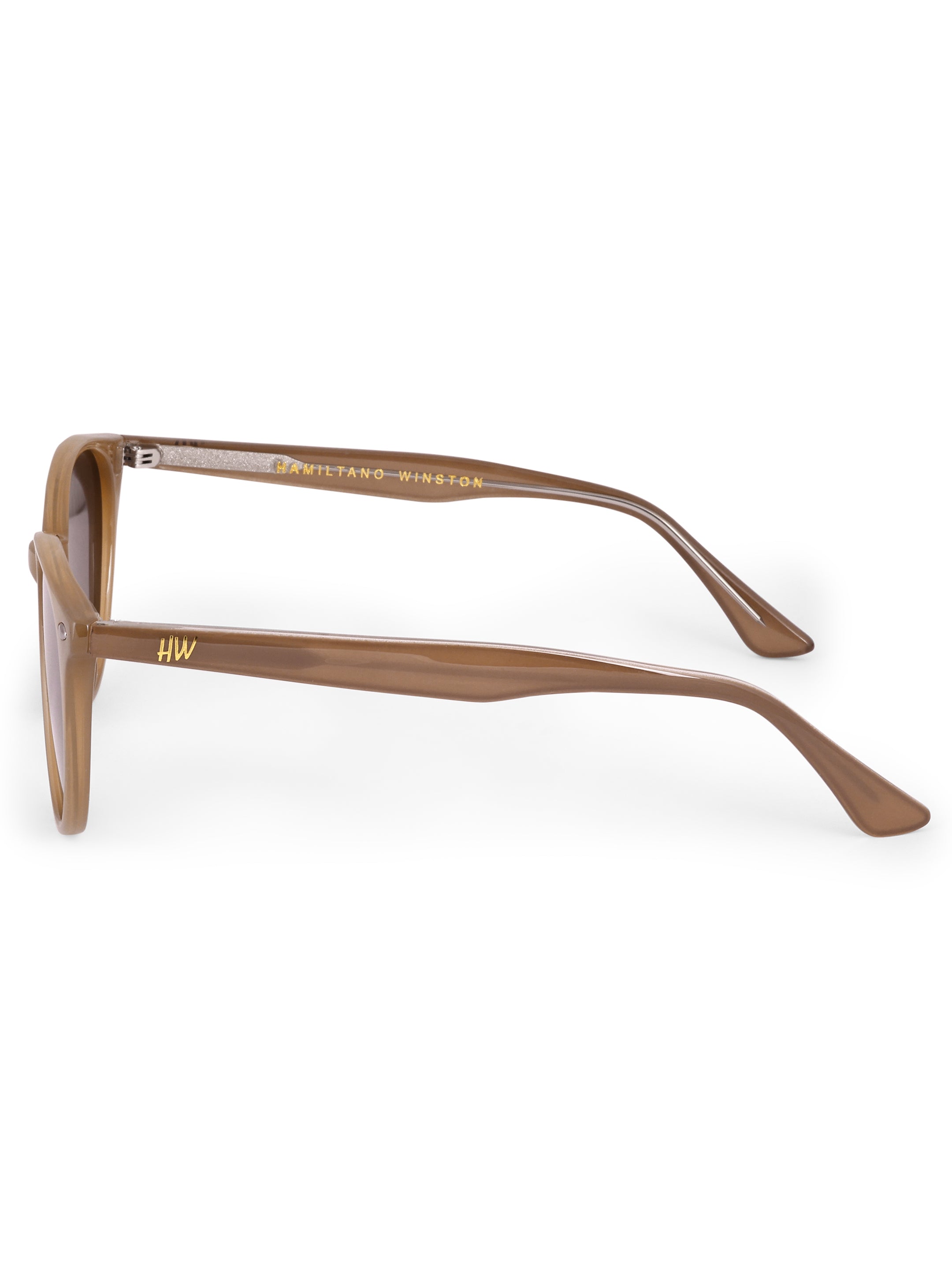 Women's Oval Brown UV Protected Sunglasses