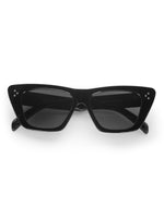 Women's UV Protected Polarized Cat Eye Black Sunglasses