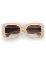 Women's Polarized Brown Rectangular Oversized Sunglasses