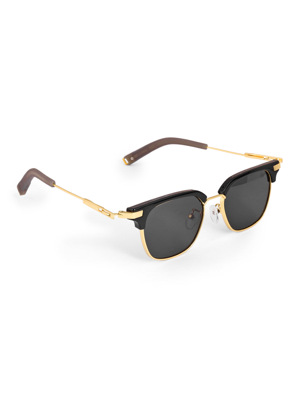 Men's Gold black Clubmaster UV Protected Sunglasses