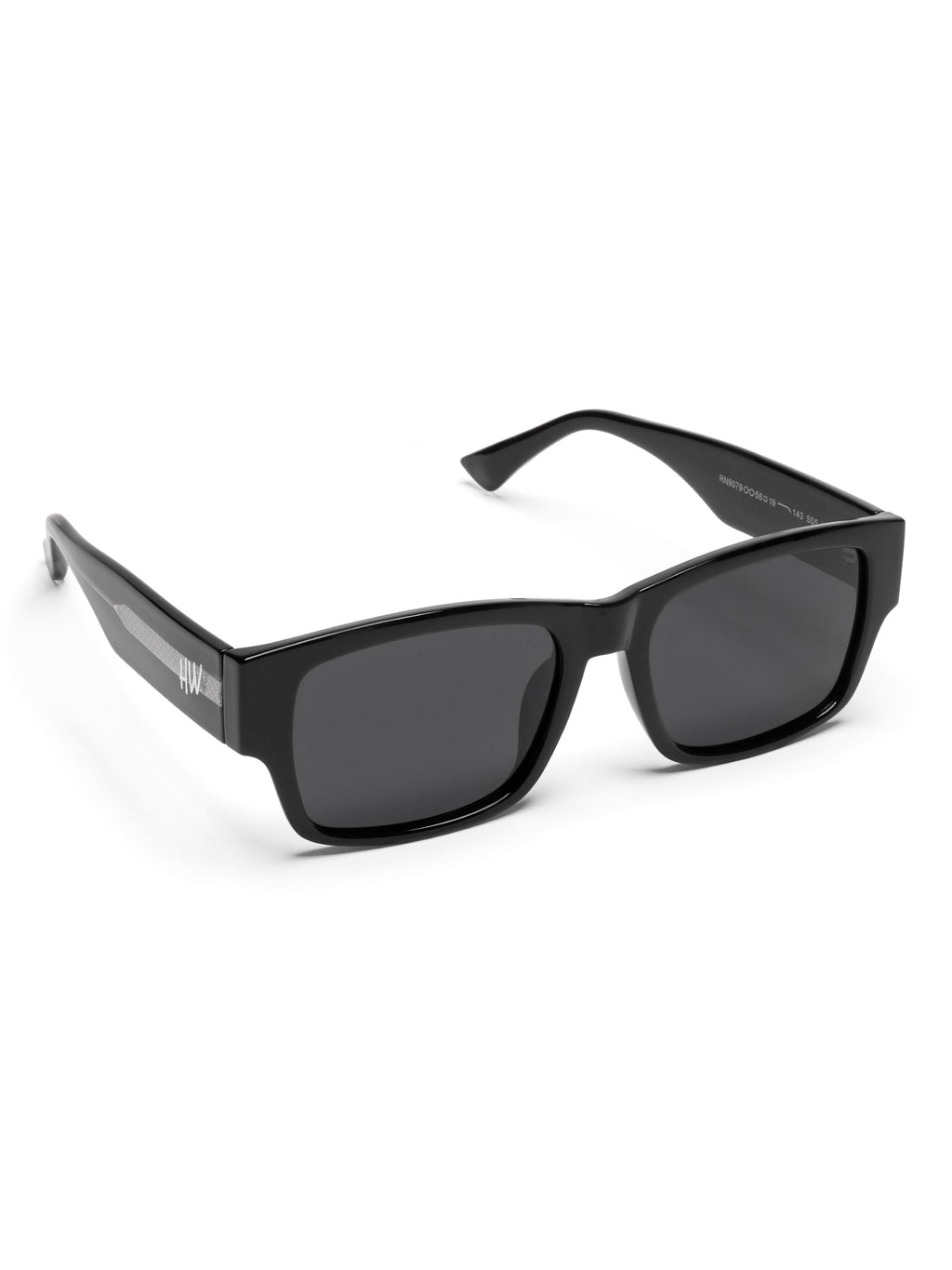Torino Black Wayfarer Mens Sunglasses