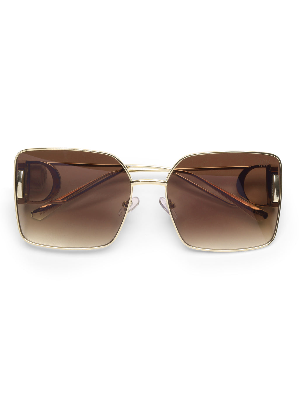 Sorelle Metal Square Brown UV Protected Womens Sunglasses