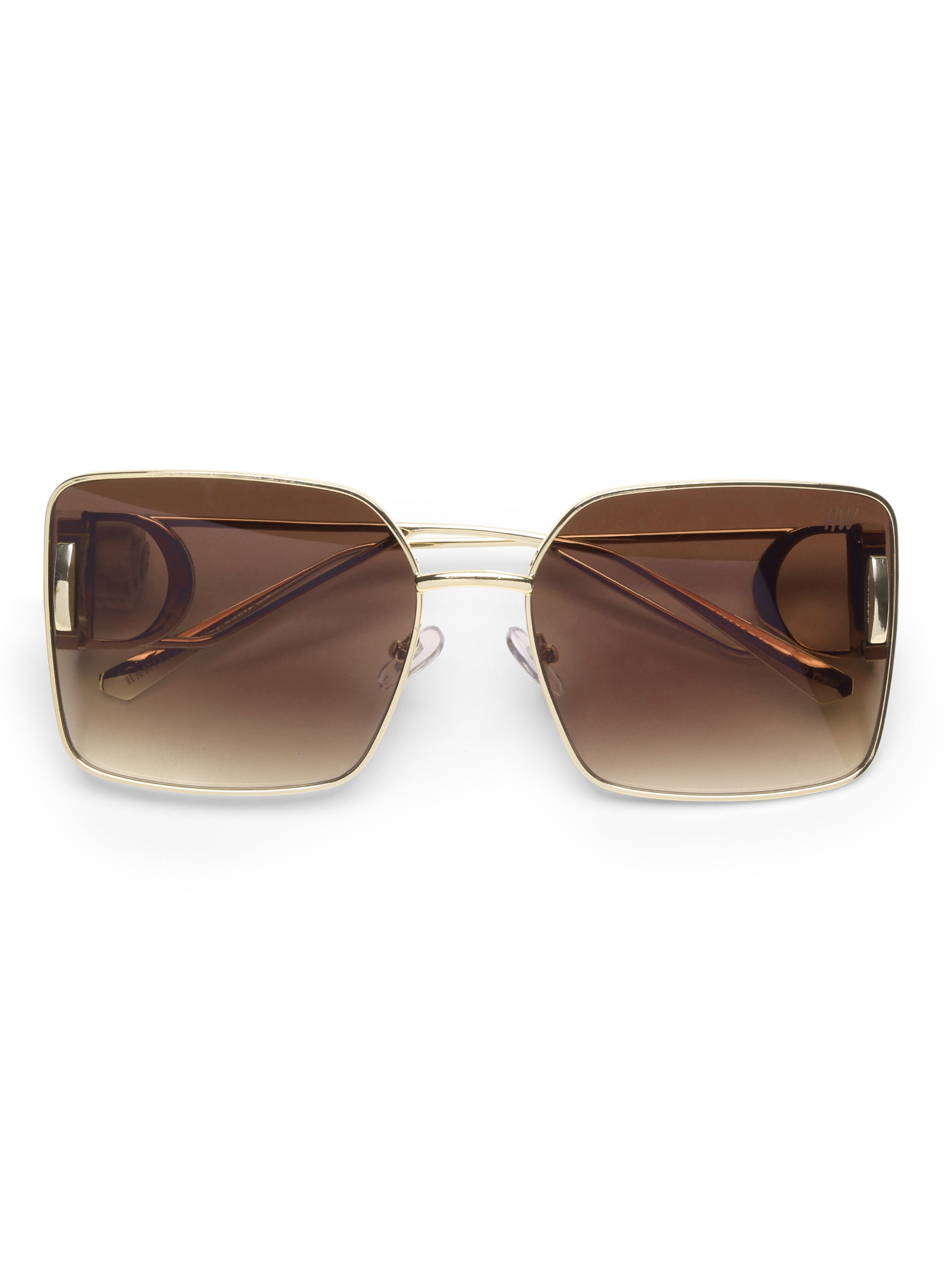 Sorelle Metal Square Brown UV Protected Womens Sunglasses