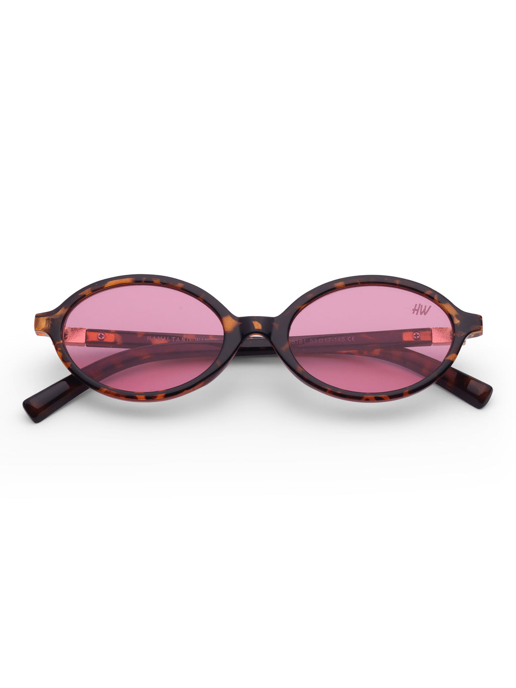 Women's Leopard Pink Oval Sunglasses