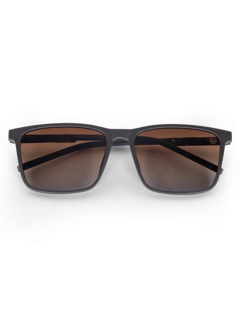 Men's Brown Wayfarer Rectangular Sunglasses