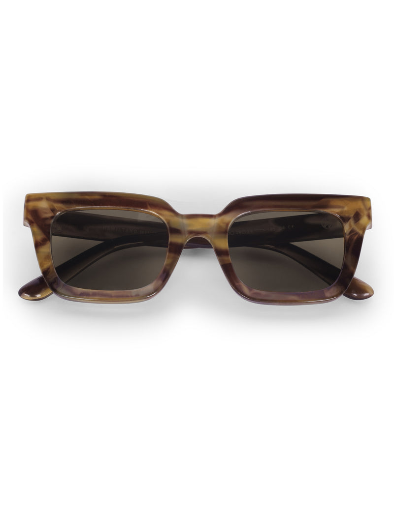 Women's Leopard Brown Wayfarer Rectangular Sunglasses