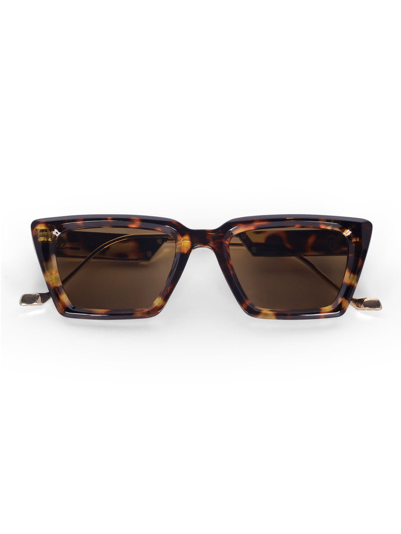 Women's Leopard Brown Wayfarer Rectangular Sunglasses