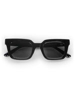 Women's Black UV Protected Rectangular Sunglasses