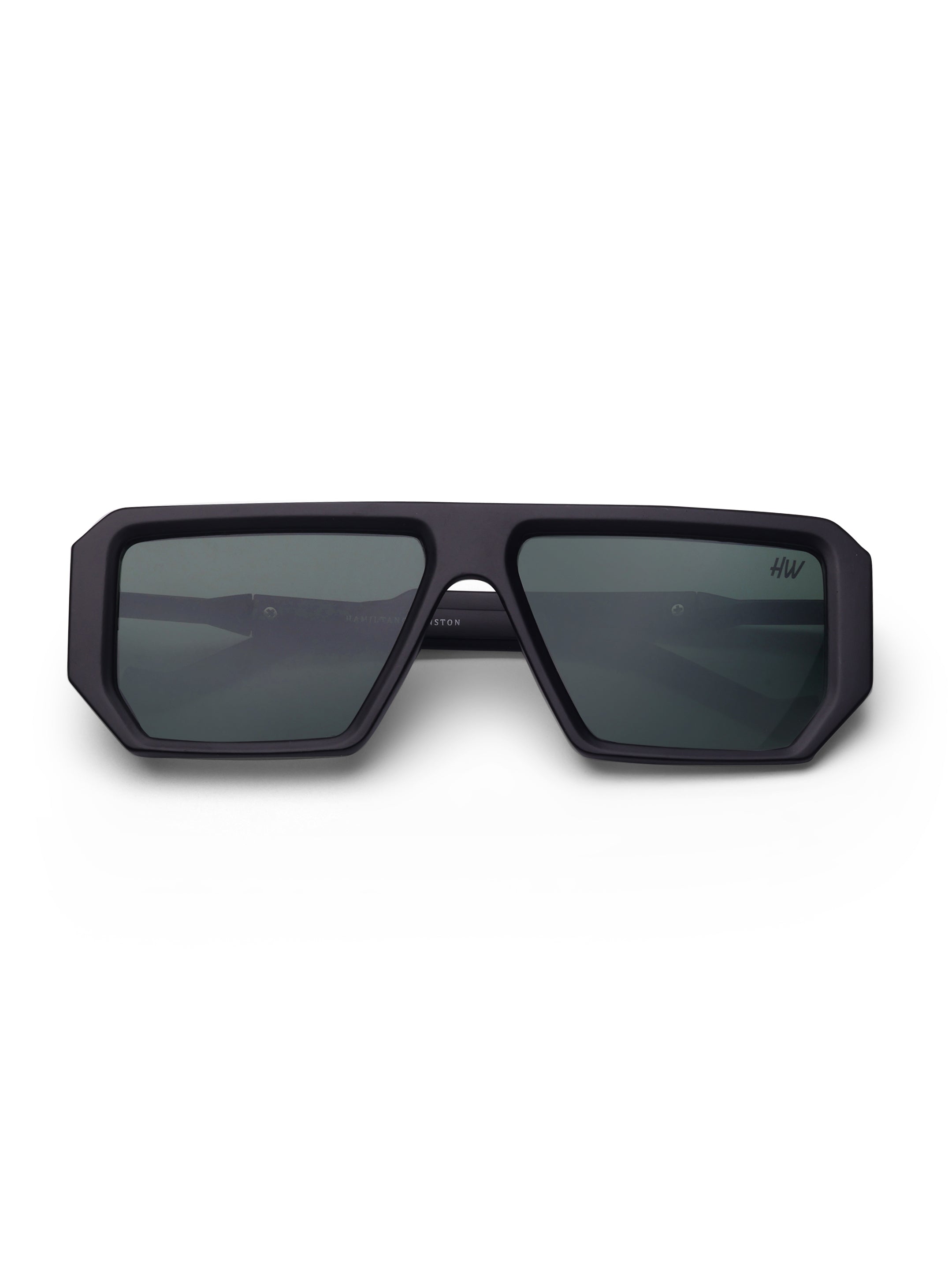 Men's UV Protected Gold Black Green Wayfarer Sunglasses