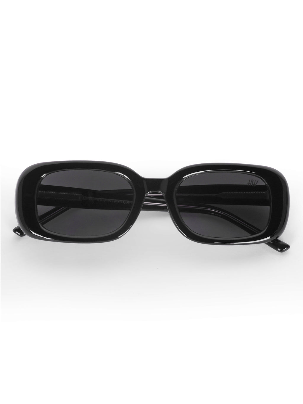 Women's Black Rectangular uv protected premium sunglasses by Hamiltano Winston