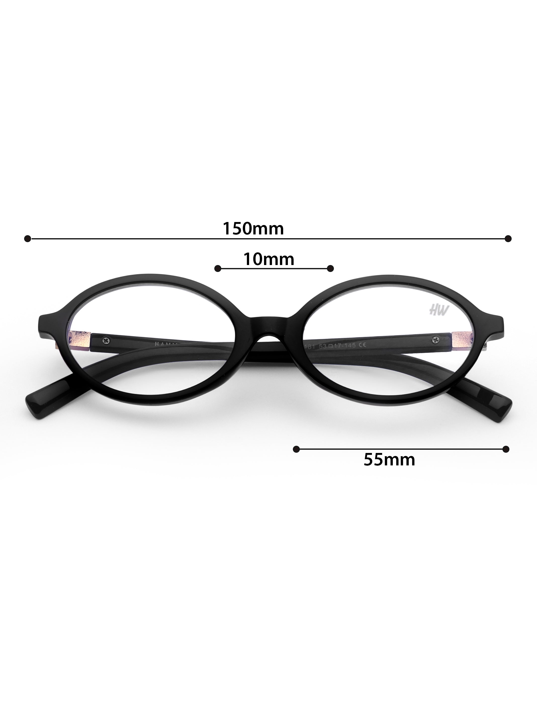 Women's Oval Optical Frame Black
