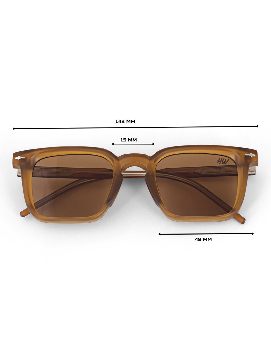 Men Wayfarer UV Protected Sunglasses Brown