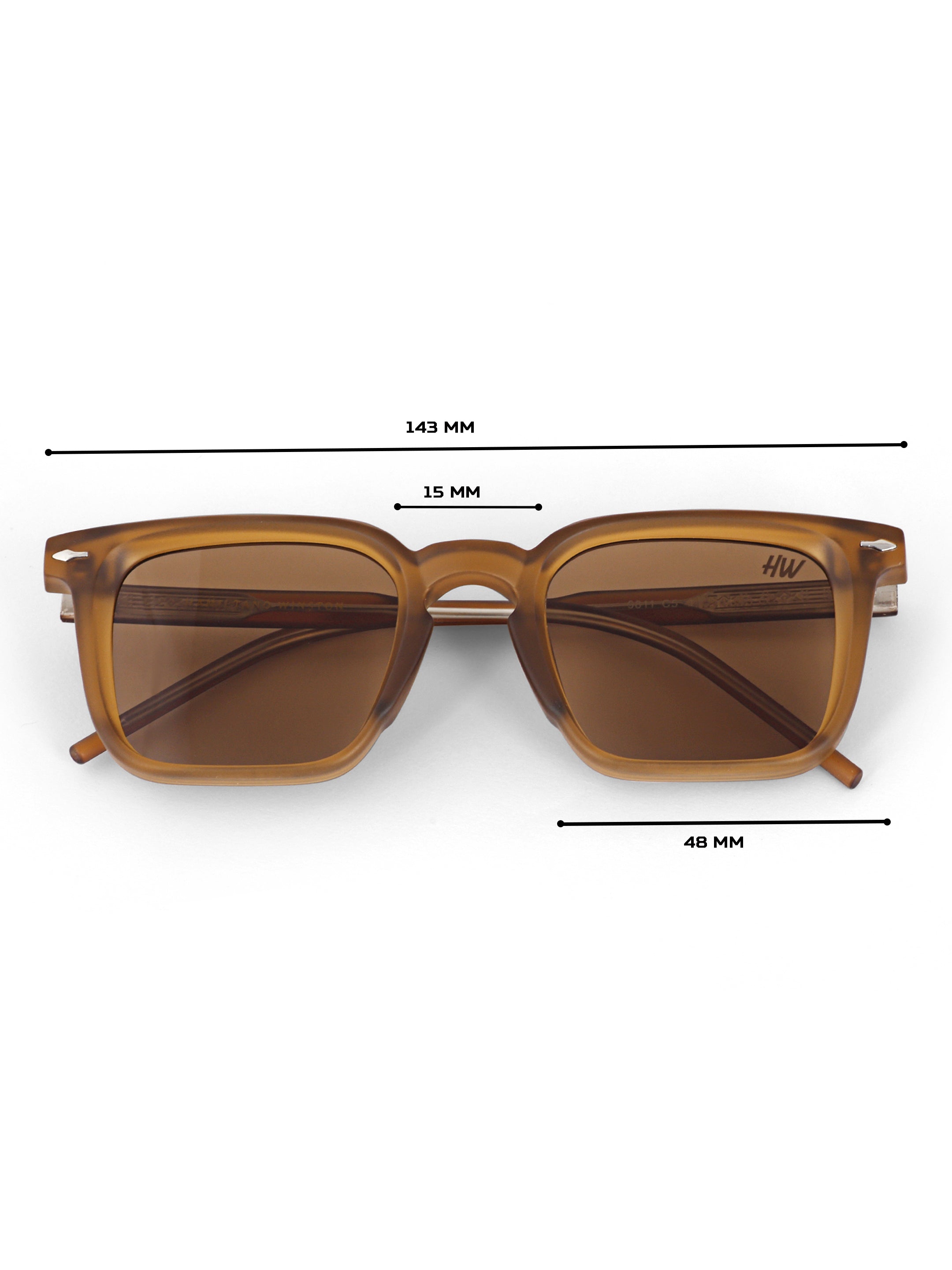 Men Wayfarer UV Protected Sunglasses Brown