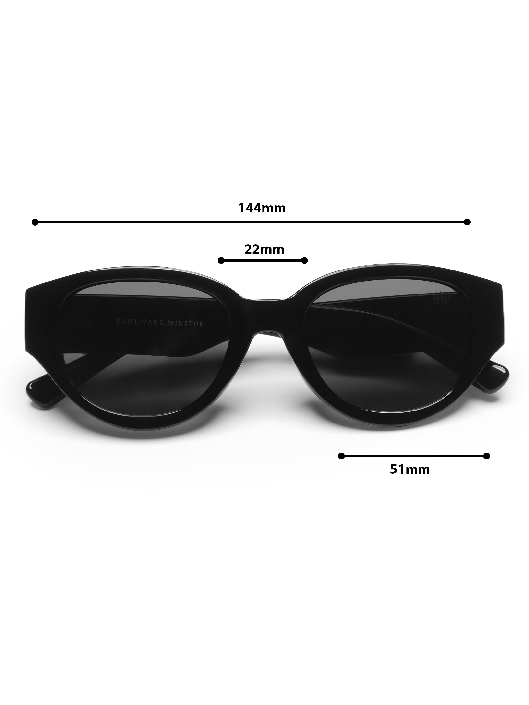 Lumina Black UV Protected Womens Sunglasses