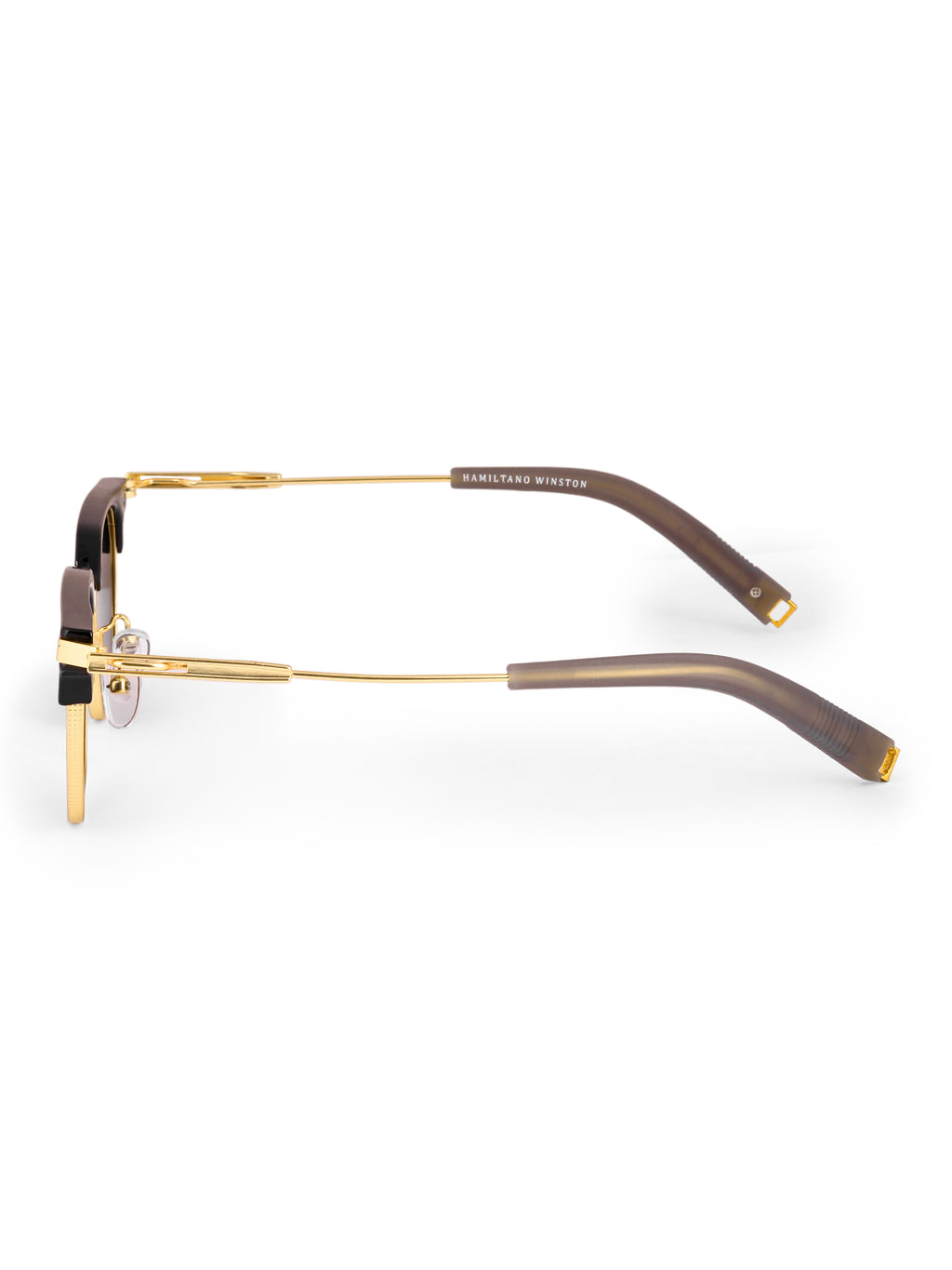 Men's Gold black Clubmaster UV Protected Sunglasses