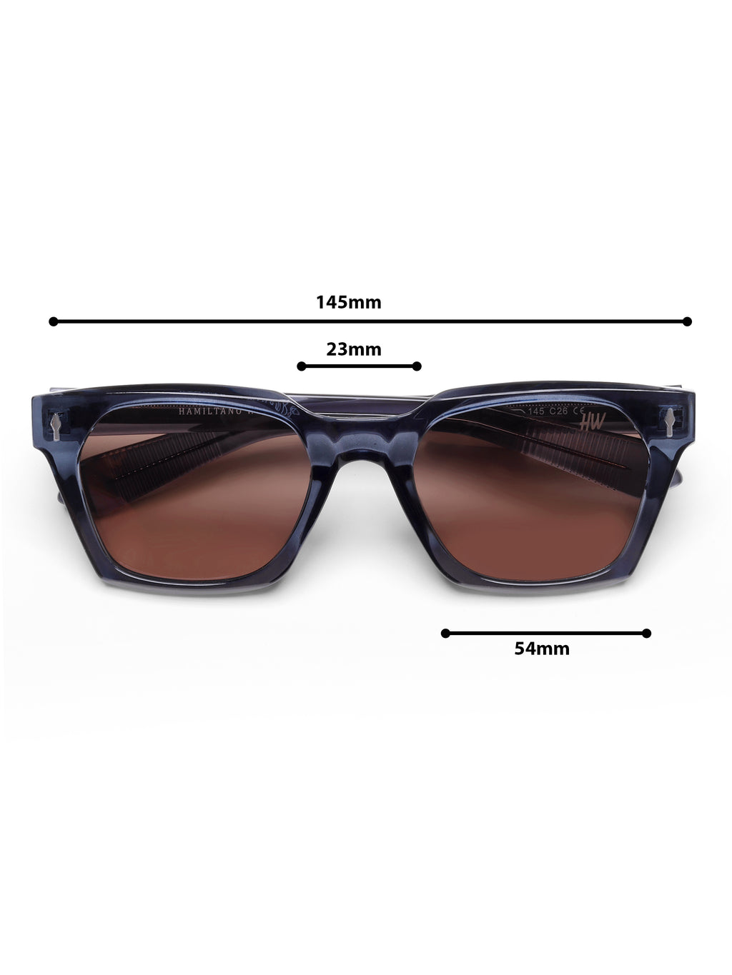 Ravello Brown Wayfarer Mens Sunglasses