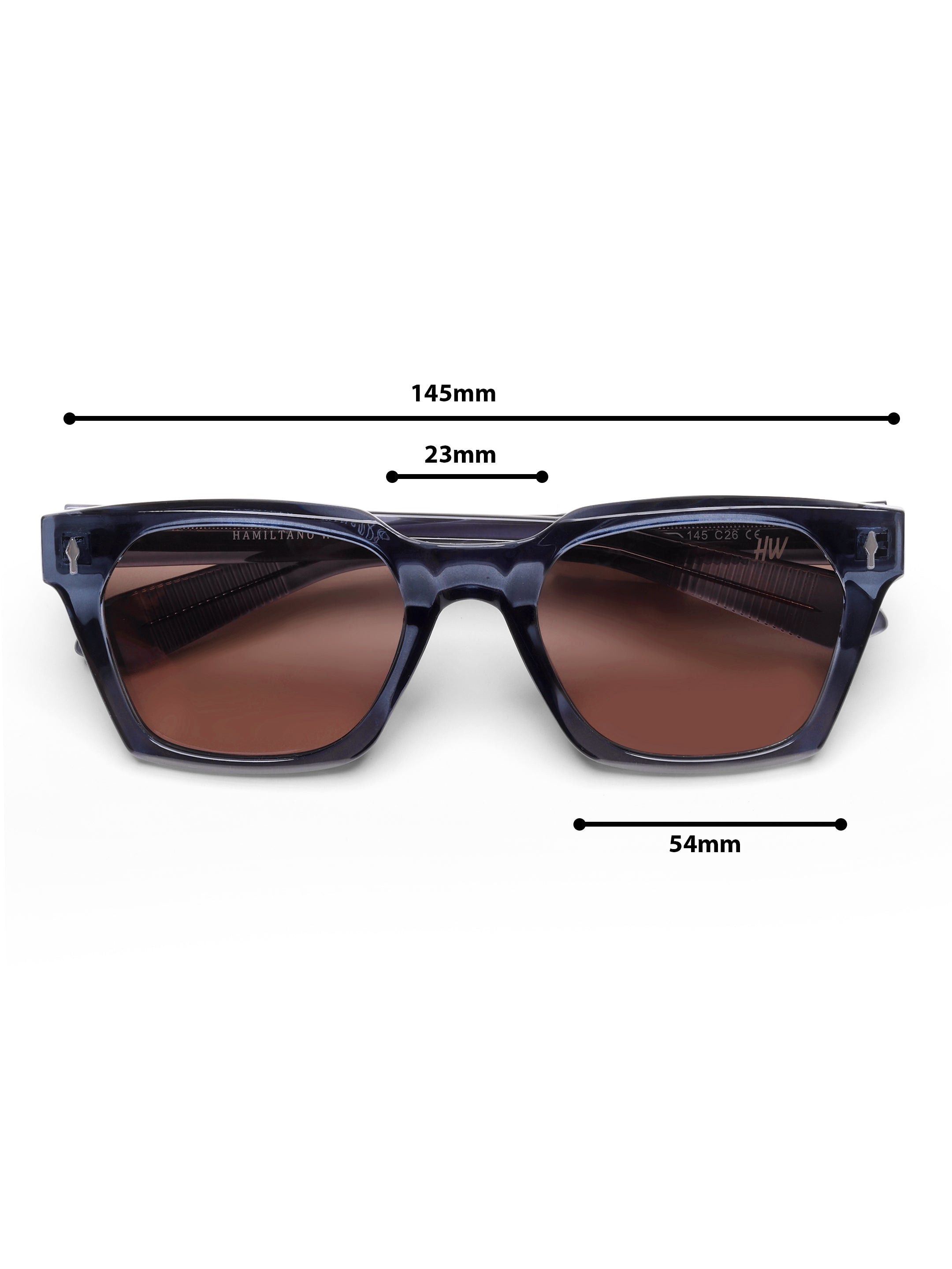 Ravello Brown Wayfarer Mens Sunglasses