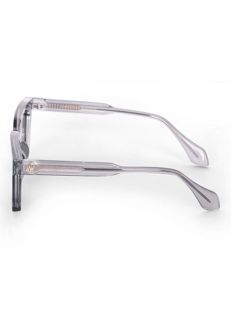 Women's Grey UV Protected Rectangular Sunglasses