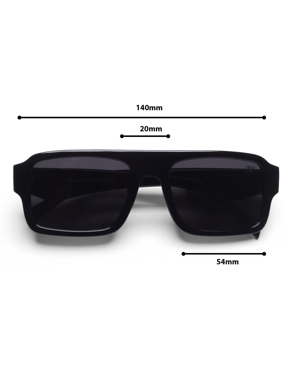 Striker Black Wayfarer Mens Sunglasses