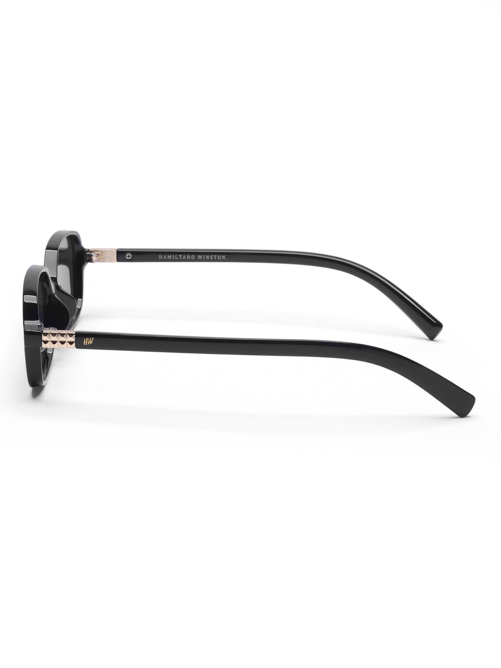 Women's Small Rectangle Black Sunglasses