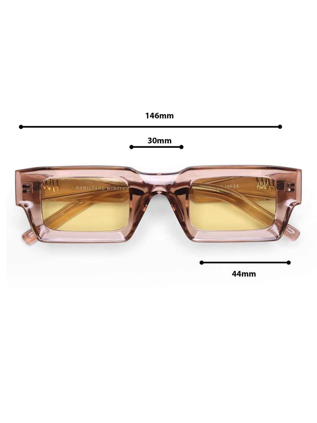 Titan Peach Wayfarer Mens Sunglasses