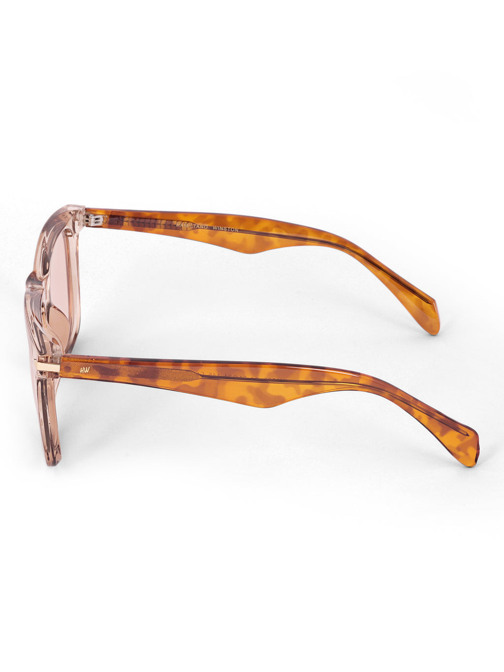Women's Peach Rectangular Sunglasses