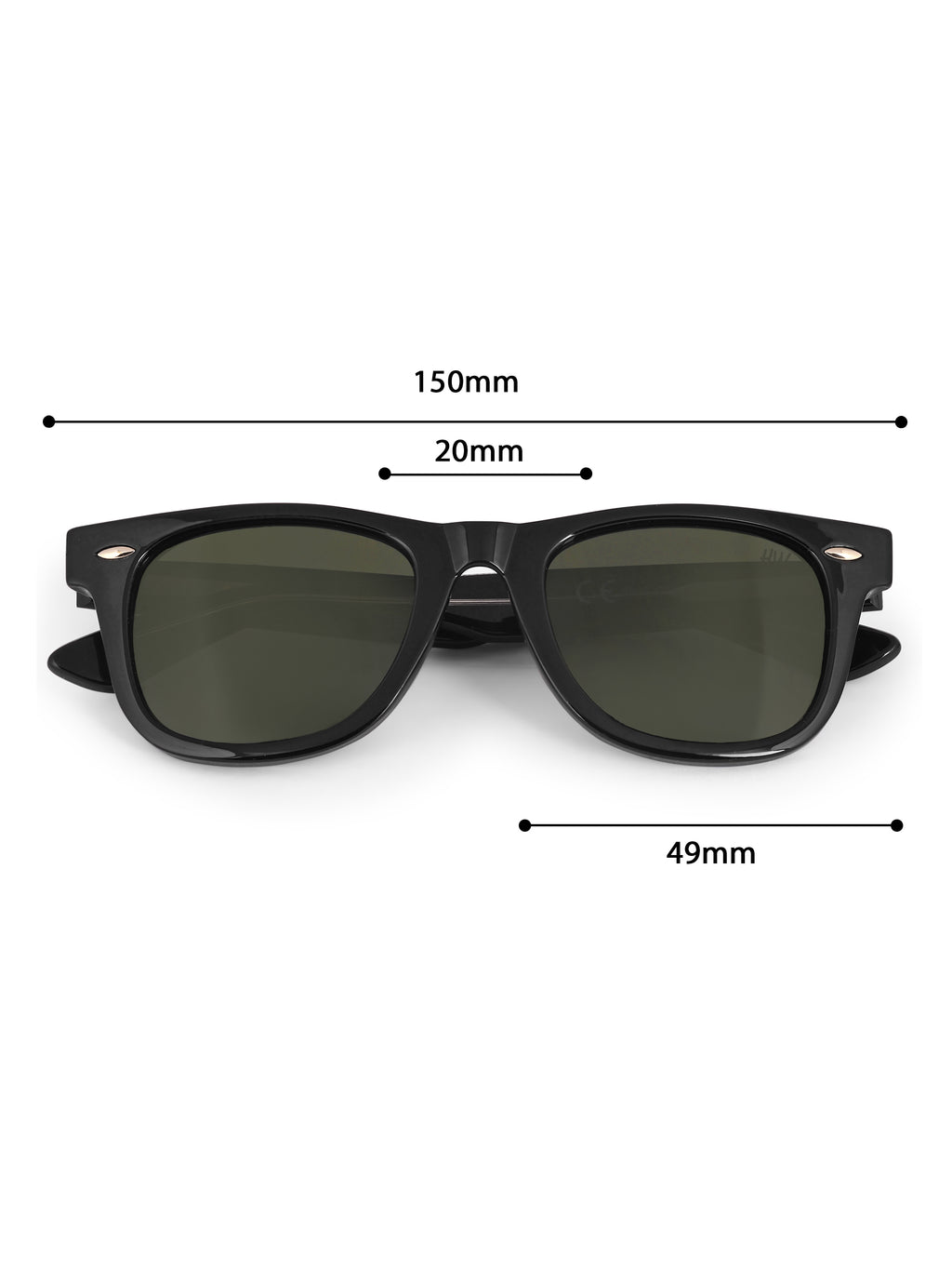 Men's Classic Green Wayfarer Sunglasses