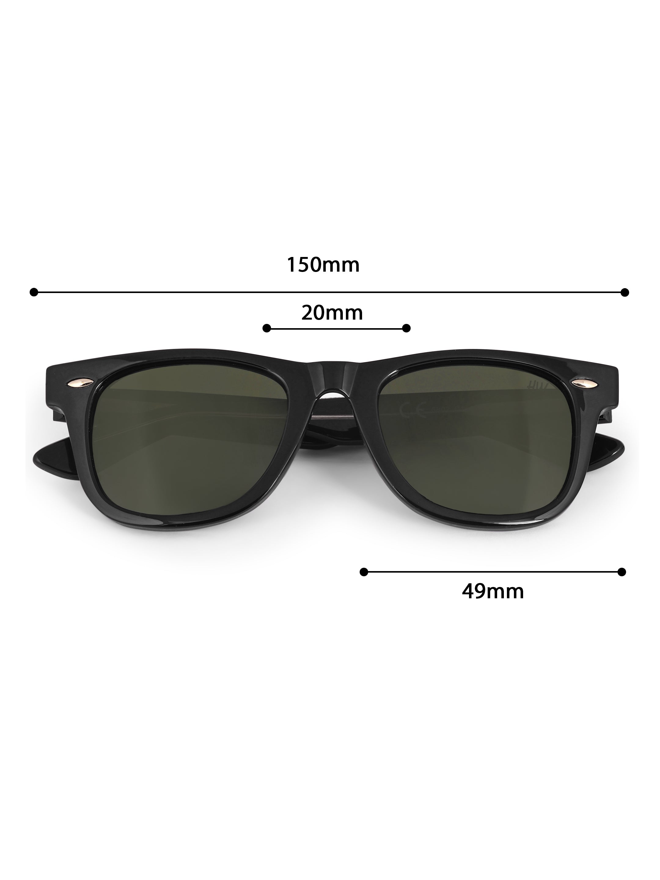 Men's Classic Green Wayfarer Sunglasses