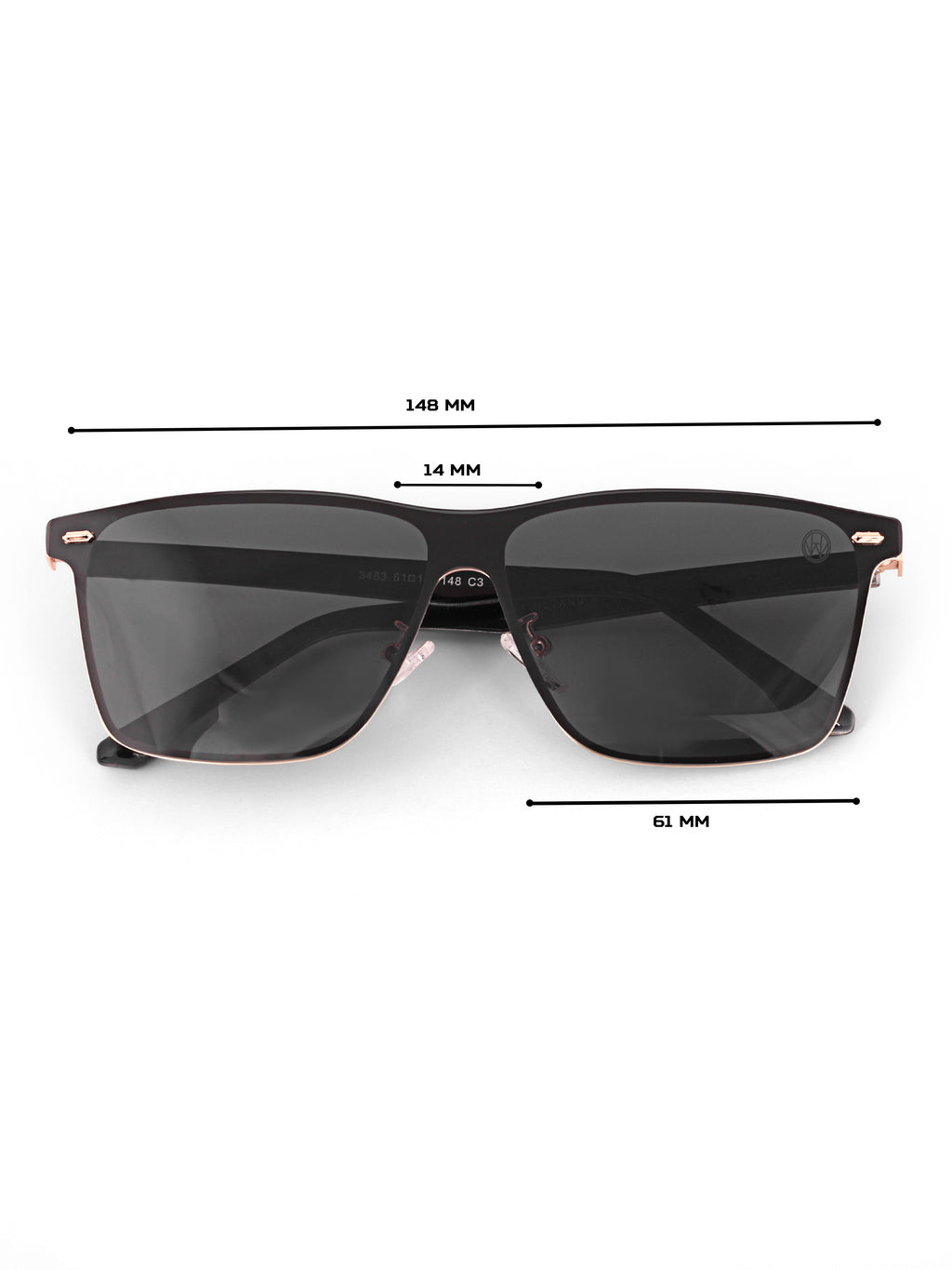 Men Wayfarer UV Protected Sunglasses Black
