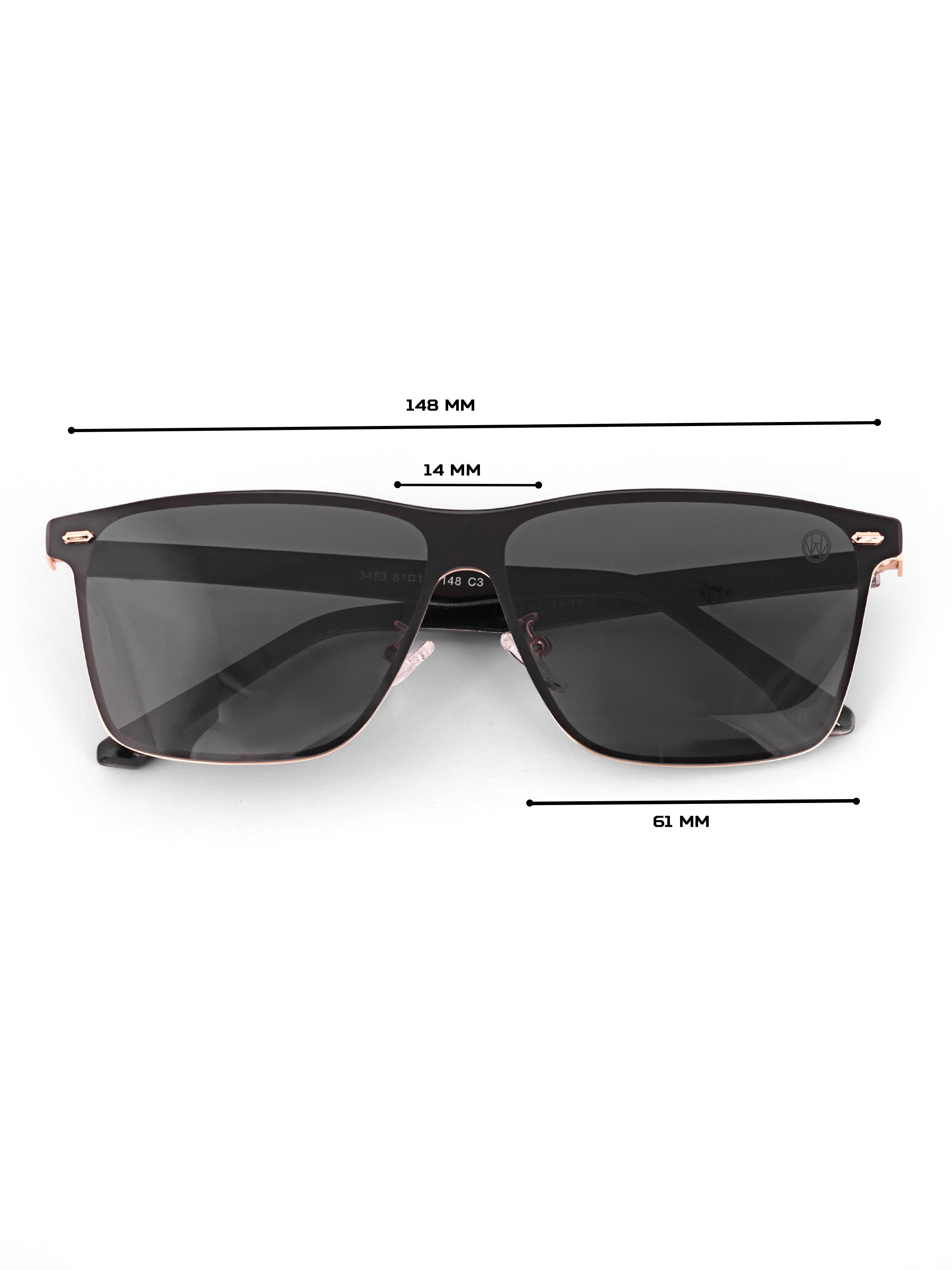 Men Wayfarer UV Protected Sunglasses Black