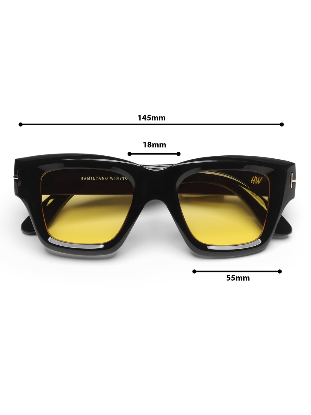 Falcon Yellow Wayfarer Mens Sunglasses