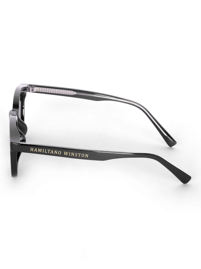 Women's Black UV Protected Round Premium Sunglasses